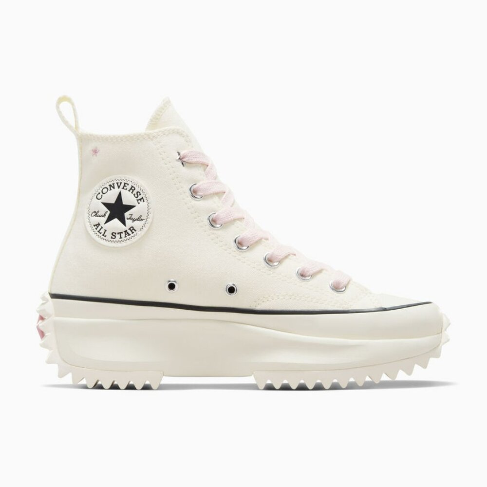 CONVERSE Run Star Hike Platform Embroidered Stars Pink Hi Top NIB Extra Laces - Picture 4 of 4